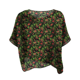 FLIMSY OVERSIZE BLOUSE "ELENA" - MINI RED GARDEN (PARADISE GARDEN) - sewing set