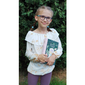 Bardot neckline blouse (VIKI) - WATERCOLORS FLOWERS Pat. 6 - sewing set