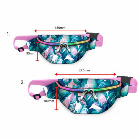 HIP BAG - WATER-COLOR LEAVES / Choice of sizes