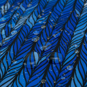 BRAID / blue - Waterproof woven fabric