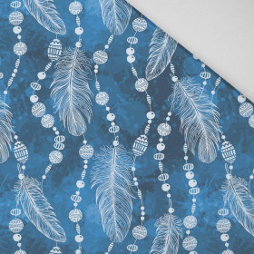 WHITE FEATHERS AND BEADS (CLASSIC BLUE) - Panama 220g