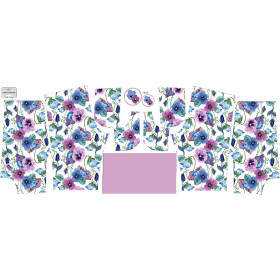 KID`S SHORTS (RIO) - PANSIES (BLOOMING MEADOW) - looped knit fabric 