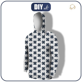 MEN’S HOODIE - TARGET (adventure) / grey - sewing set 