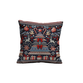 PILLOW 45X45 - CHRISTMAS SWEATER wz.2 - Upholstery velour - sewing set