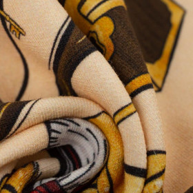 MAGIC MIX PAT. 3 (MAGIC SCHOOL) / beige - looped knit fabric