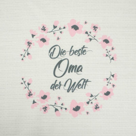 Die beste Oma der Welt/ canvas - Cotton woven fabric panel (50cmx75cm)