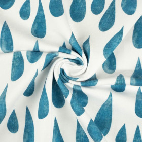 BIG DROPS ( turquoise ) / white - single jersey with elastane 
