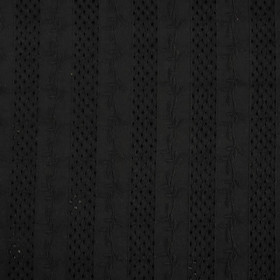 TWIGS / black - Embroidered cotton fabric