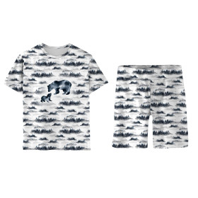 CHILDREN'S PAJAMAS "ADA" - BEAR / MOUNTAINS - sewing set