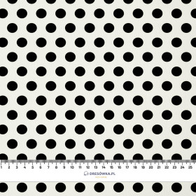 BIG DOTS / white - Crepe