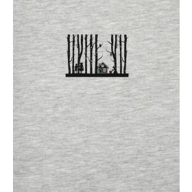 HANSEL AND GRETEL- M-01 melange light grey - panel looped knit