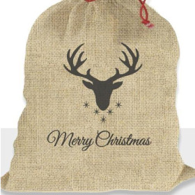 DEER (ADVENTURE) - jute - Cotton woven fabric panel / Choice of sizes