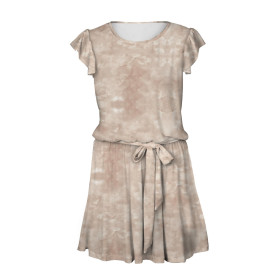 DRESS "EMMA" - CAMOUFLAGE pat. 2 / beige - Viscose jersey with elastane