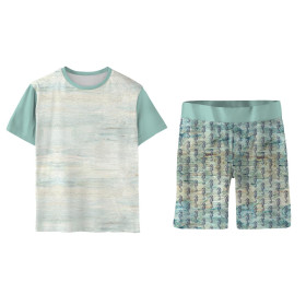 CHILDREN'S PAJAMAS "ADA" - SEA HORSES pat. 2 (SEA ABYSS) - sewing set