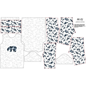 CHILDREN'S PAJAMAS "ADA" - BEAR / constellations - sewing set