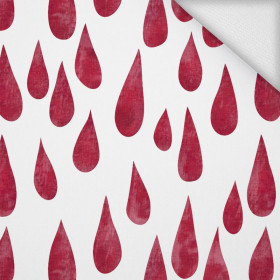 BIG DROPS ( carmine ) / white - looped knit 