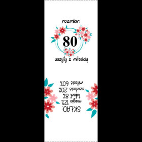 Girlish care tag "FLOWERS " PL - 9 pcs set / Choice of sizes
