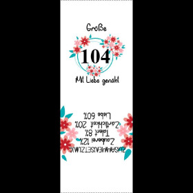 Girlish care tag "FLOWERS " DE - 9 pcs set / Choice of sizes