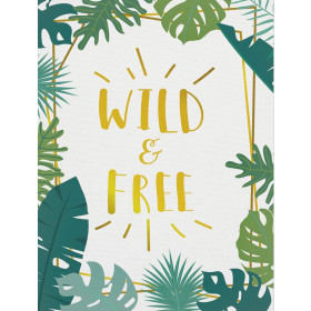 LEAVES (WILD & FREE) - panel Waterproof woven fabric