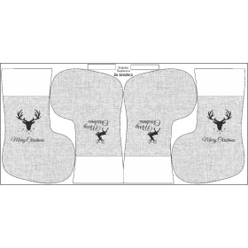 Christmas Stocking Set - MERRY CHRISTMAS / REINDEERS PAT. 2 