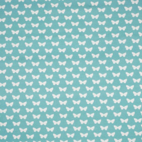 MINI BUTTERFLIES (PURPLE BUTTERFLIES) - looped knit fabric