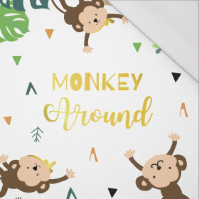 MONKEY AROUND (WILD & FREE) - SINGLE JERSEY PANEL 