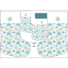 Christmas Stocking Set - BLUE SNOWFLAKES 