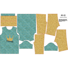 CHILDREN'S PAJAMAS "ADA" - PRINCESS / glitter - sewing set
