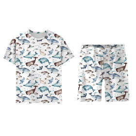 CHILDREN'S PAJAMAS "ADA" - OCEAN MIX (THE WORLD OF THE OCEAN) - sewing set