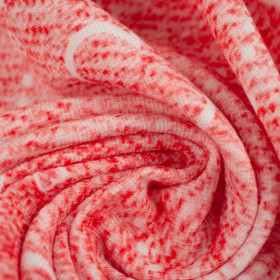 HEARTS AND RHOMBUSES / vinage look jeans (red)