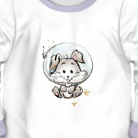 CHILDREN'S PAJAMAS " MIKI" - BUNNY (CUTIES IN THE SPACE) - sewing set