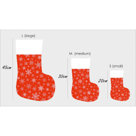 Christmas Stocking Set - SNOWFLAKES PAT. 2 / red