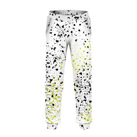 CHILDREN'S JOGGERS (LYON) - SPOTS / BLACK - GREEN (DIA DE LOS MUERTOS) - looped knit fabric