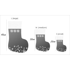 Christmas Stocking Set - SNOWFLAKES / grey