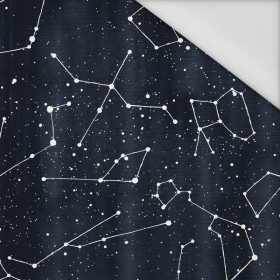 CONSTELLATIONS pat. 2 (GALACTIC ANIMALS) / navy - Waterproof woven fabric