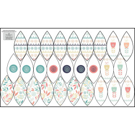 7 EASTER EGGS SEWING SET - TRIANGLES AND CIRCLES