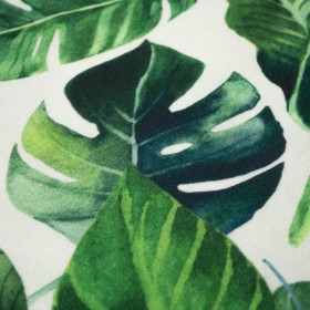 PALM LEAVES pat. 3 / green - single jersey with elastane 