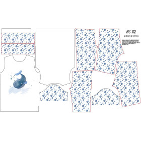 CHILDREN'S PAJAMAS "ADA" - WHALES / bubbles - sewing set
