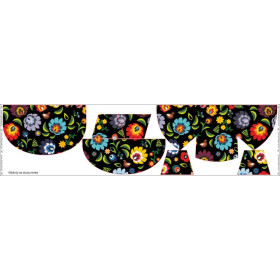 HIP BAG - LOWICZ FOLKLORE (black) / Choice of sizes