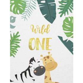ZEBRA AND GIRAFFE (WILD & FREE) - SINGLE JERSEY PANEL 