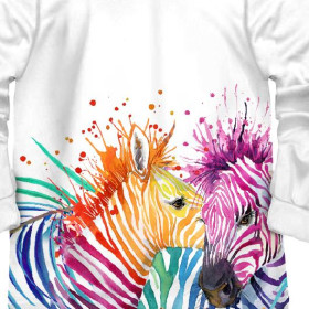 CHILDREN'S PAJAMAS " MIKI" - ZEBRA (rainbow) - sewing set