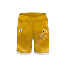 KID`S SHORTS (RIO) - GOLDEN NINJA - looped knit fabric 