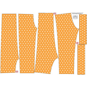 CHILDREN'S SOFTSHELL TROUSERS (YETI) - WHITE DOTS / mustard