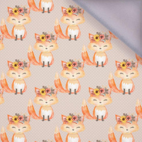 FOXES AND DOTS / beige (FOXES AND PUMPKINS) - softshell
