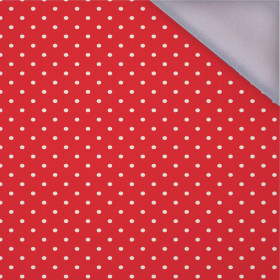 WHITE DOTSIES / red - softshell