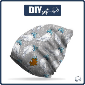"Beanie" cap - IOWLS IN HATS (ENCHANTED WINTER) / Choice of sizes