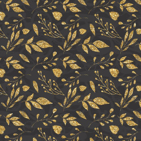 LEAVES pat. 11 (gold) / black 
