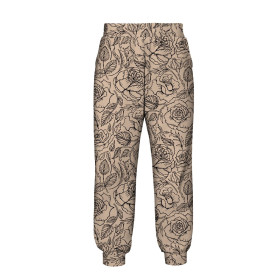 WOMEN'S JOGGERS (NOEMI) - ROSES / CONTOUR / beige - sewing set
