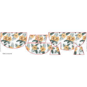 HIP BAG - FLOWER BOUQUET  pat. 4 (gold) / Choice of sizes