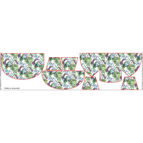 HIP BAG - MINI LEAVES AND INSECTS PAT. 2 (TROPICAL NATURE) / white / Choice of sizes